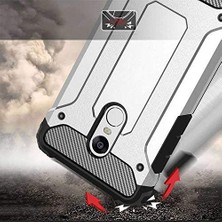 HBMB Store Xiaomi Redmi 5 ile Uyumlu Çift Katman Koruyucu Crash Military Tank Kılıf - Mavi