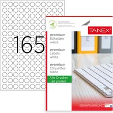 Taneks Tanex Laser Etiket TW-2215 15 mm 100 Adet