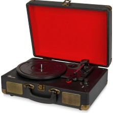 Fomix FM-102 Pikap Plak Çalar Hoparlör ve Bluetooth Kitli Siyah