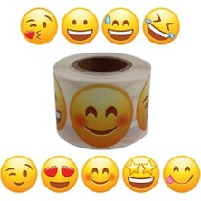 Esranın Dünyası Kendinden Yapışkanlı Emoji Etiketler, 9 Tasarım, 50MM Çap, 500 Adet