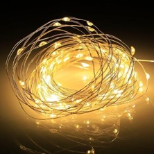 HBMB Store Aksu Peri LED 5mt Gün Işıgı (Pilli) Dekoratif Işık Parti Süslemesi Kına Gecesi Dügün Dogum Günü Süslemesi (1 Adet)