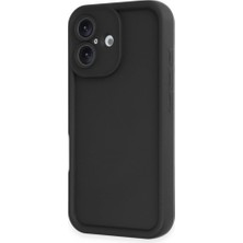 HBMB Store & Aksesuar iPhone 16 ile Uyumlu Viera Silikon Hafif ve Tam Koruma Sağlayan Şık ve Dayanıklı Silikon Kılıf (Siyah)