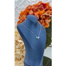 Livora Jewelry 925 Ayar Gümüş Zirkon Taşlı Üçlü Yıldız Tria Kadın Kolye