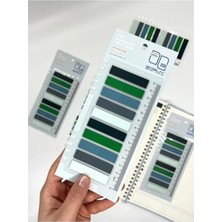 Esranın Dünyası Gri ve Yeşil Tonlarında 10 Renkli Indeks Sticker Seti