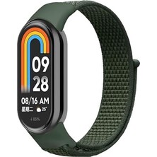 HBMB Store Xiaomi Mi Band 10/9/8 Ile Uyumlu Hafif ve Bileği Rahatsız Etmeyen Bilek Ölçüsüne Göre Ayarlanabilen Cırt Cırtlı Tasarım Kaliteli Hasır Örme Kumaş Kordon