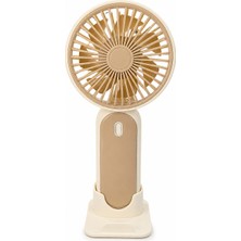 Bozkar Pango YM-88189 Mini Fan Şarjlı El Vantilatörü Masaüstü USB Taşınabilir Sessiz Kablosuz Standlı