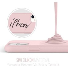 HBMB Store iPhone Kılıf Ince Sıvı Silikon 3 Katmanlı Tam Kaplamalı Yumuşak Jel Kauçuk Kılıf Kapak (Kumpembe, iPhone 11)