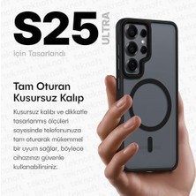HBMB Store Galaxy S25 Ultra Için Mattpro Serisi Magsafe ile Uyumlu Ultra Güçlü Yumuşak Silikon Darbeye Dayanıklı Mat Kılıf