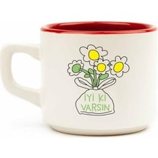 HBMB Store Iyi Ki Varsın Papatya Buketi Beyaz Venüs Kupa - Hediyelik Kupa Fincan Mug