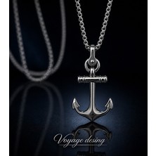 Voyage Accessory Paslanmaz Çelik Gemici Marine Tasarım Denizci Çapa Kolye