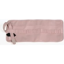 Esranın Dünyası 36 Bölümlü Cırt Cırtlı Suni Deri Kalemlik - Pastel Pembe