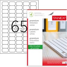 Taneks Tanex  Laser Etiket Tw Tanex 2065 38,1X21,2 mm 100 Ad