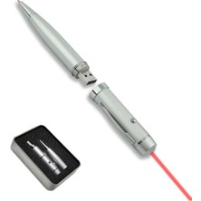 Esranın Dünyası 16 GB USB Bellekli Metal Sunum Kalemi - Kırmızı Lazer Işığı