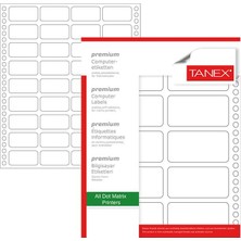 Taneks Tanex Bilgisayar Etiket 23X40 mm 4320 Adet Etiket