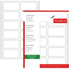 Taneks Tanex Bilgisayar Etiket 35X97 mm 1250 Adet Etiket