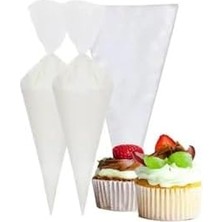 HBMB Store Kullan At - Tek Kullanımlık Krema Sıkma Torbası Seti, Plastik, 37X31X21 Cm, 1 Paket - 50 Adet