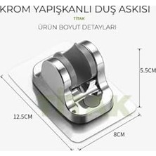 HBMB Store Titak Krom Yapışkanlı Duş Askısı