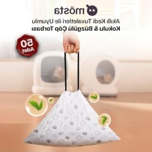 Esranın Dünyası Kokulu & Büzgülü Kedi Tuvaleti Çöp Torbaları - 4 Litre Hazne Uyumlu (50 Adet)