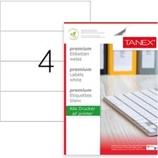 Taneks Tanex Laser Etiket TW-2404 210X74,25 100 Adet
