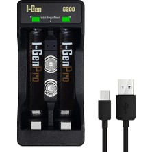 HBMB Store I-Gen Batteries G211 2'li AA/AAA/9V Pil Şarj Aleti + 2 Adet Aaa Pro 1100 Mah 1.2V Ni-Mh Ince Şarjlı Kalem Pilli Set