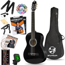 Esranın Dünyası Siyah Klasik Gitar Seti, 4/4 Boyut ve Sap Ayarı ile Kullanım Kolaylığı