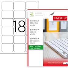 Taneks Tanex Laser Etiket TW-2018 63,5X46,6 mm 100 Adet