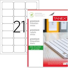 Taneks Tanex Laser Etiket TW-2021 63,5X38,1 mm 100 Adet