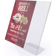 Esranın Dünyası A5 L-Tipi Dikey Şeffaf Menü Fiyatlık, Fotoğraflık Stand Sehpa