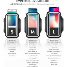 HBMB Store iPhone  Xiaomi  ile Uyumlu Universal 6,9" Inç E Kadar Uyumlu Anahtar Koyma Bölmeli Spor Koşu Yürüyüş Için Kol Bandı Siyah
