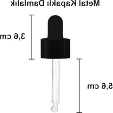 Esranın Dünyası 20 ml Metal Kapaklı Damlalık Şişesi, 6 Adet