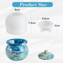 HBMB Store Xspring Reçine Kalıpları, Silikon Reçine Kalıpları, Tabanlı Silikon Kavanoz Kalıpları, Kapaklı Epoksi Reçines Döküm Kalıplarıs, Şekerleme ve Takı Saklama Kutularıs, Ev Dekorasyonu Için