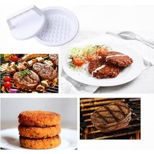 HBMB Store Hamburger Köfte Kalıbı, Ergonomik Saplı Burger Press, Yuvarlak Köfte Şekillendirici, Et, Tavuk ve Sebze Köftesi Için Pratik Mutfak Aparatı