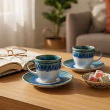 HBMB Store Rustik Kahve Yanı Ikram Bardağı 2 Adet | Şeffaf Akrilik  Desenli | Çiftlere Özel Şık Sunum ve Likör Bardağı
