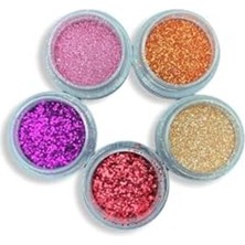 Esranın Dünyası Mum Nail Art Için 5 Adet Reçine Sim & Glitter Seti