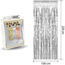 HBMB Store Lüks Kapı Perdesi Gümüş 100 * 220 cm M152, 465758765457645