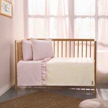 Sall Home : 🌸 Pudra Ekru Dantelli Fırfır Detaylı Bebek Pike Takımı