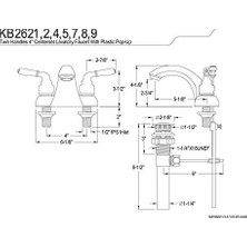 Brass KB2628 Napoli 4 Inç Centerset Lavabo Bataryası, Fırçalanmış Nikel