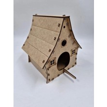 Mu Art Ahşap Ahşap Kuş Yuvası Evi Boyanabilir (Etkkinlik Için) 20 cm x 17 cm x 17 cm