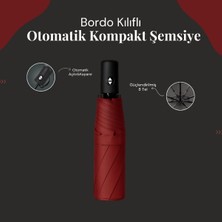 Zenviaa Bordo Kılıflı Otomatik Kompakt Şemsiye Zenviaae