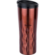 Empressco Kırmızı Yıldız Desenli Paslanmaz Çelik Termos Bardak 470ML