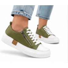 N Napa Shoe NP.8260F.AVAKADO Deri Sneaker