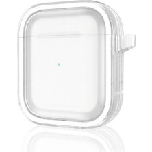 Marsilyan™- Apple Airpods 4 (4.nesil) Shiny Şeffaf Kılıf - Beyaz