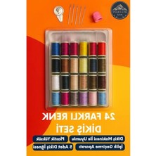 Larskas 24 Renkli Dikiş Seti - Iğne, Yüksük ve Iplik Geçirici ile Tam Set
