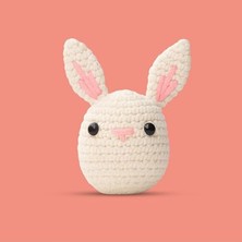 Larskas Başlangıç Seviyesi Amigurumi Tavşan Örgü Seti, El Yapımı Oyuncak
