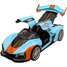 Larskas 1:24 Ölçek Metal Spor Araba Modeli, Işıklı ve Sesli Özellikte