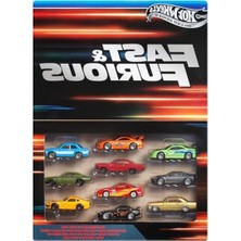 Larskas Fast & Furious Temalı Metal Araba Seti - 10'lu Paket, 1:64 Ölçek