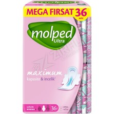 4 Adet Molped Ultra Hijyenik Ped Anatomik Uzun Mega Fırsat 36'lı
