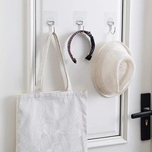 Larskas Krom Yapışkan Kancalar - 3'lü Set, Duvar Askıları, Banyo ve Mutfak Için