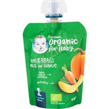 4 Adet Gerber Organik Püre 90 gr Balkabağı Muz Havuç