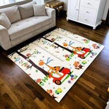 Larskas 150X200 cm Çift Taraflı Katlanabilir Oyun Matı, Harfli ve Taşınabilir